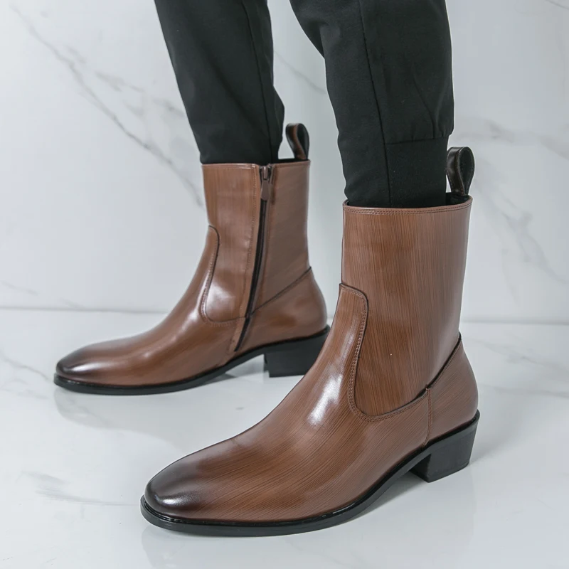 Men'S Shoes Business Casual - Classic Comfy Ankle Boots Botas Fashion