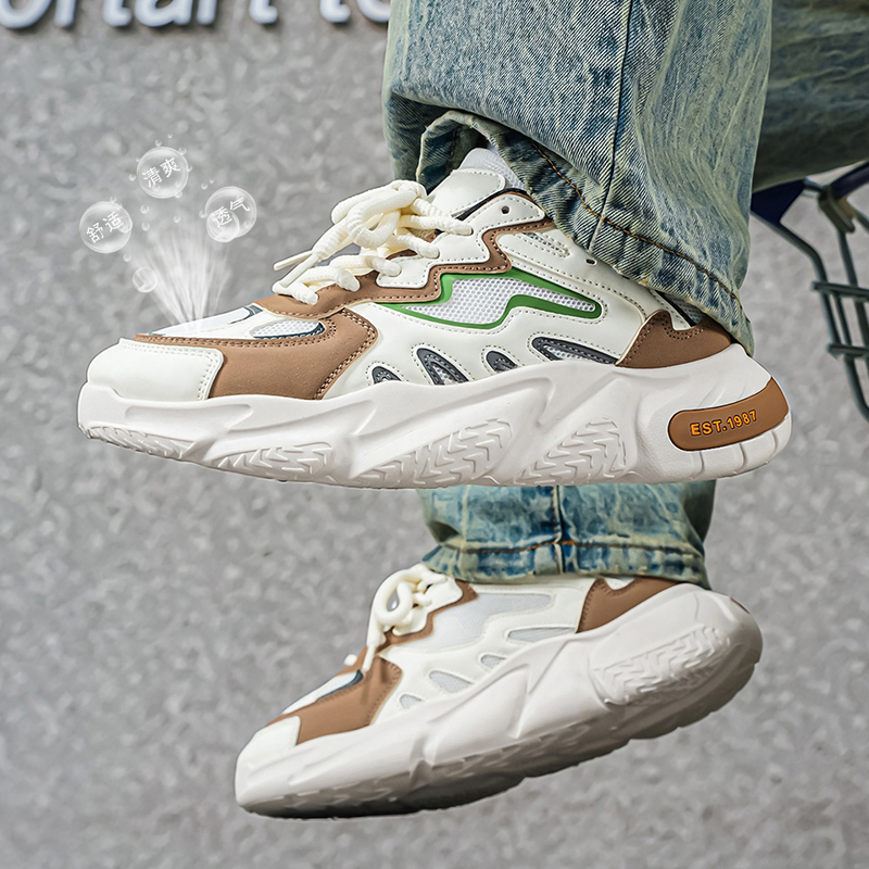 Men Shoes Eu To Us - Men's Chunky Dad Sneakers Breathable Mesh