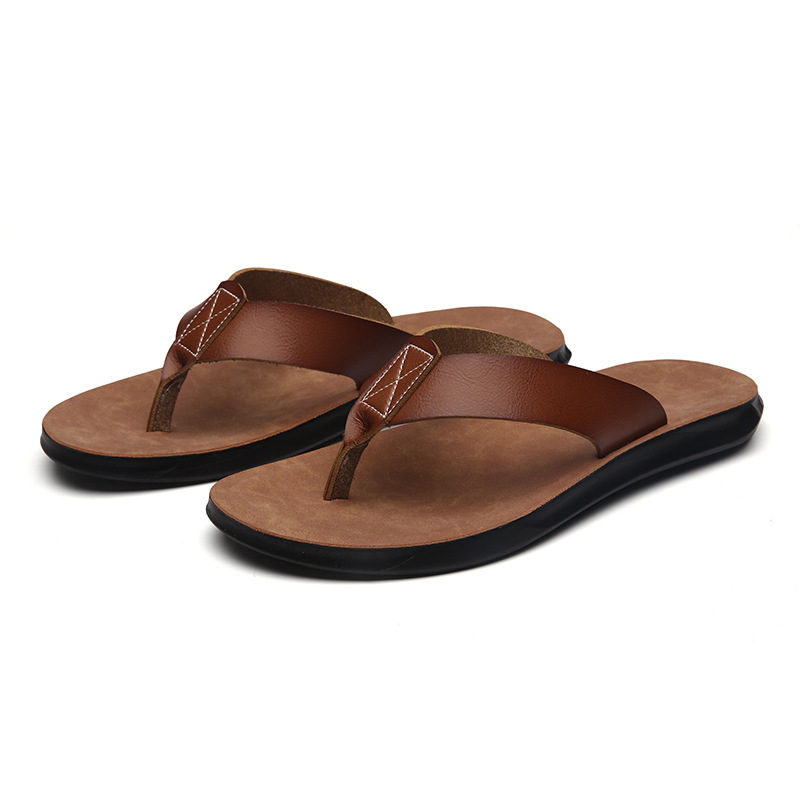 Men'S Shoes Business Casual - 38-47 New Italian Leather Flip-flops for