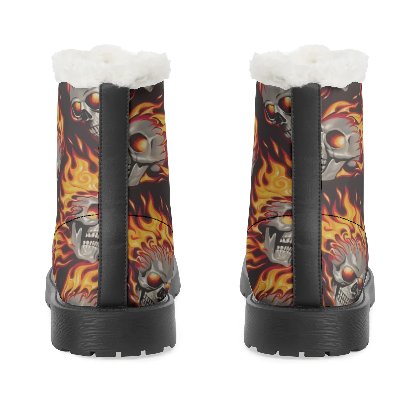Fire Skull Patterns Snow Boots - Men Shoes Eu To Us recension och pris