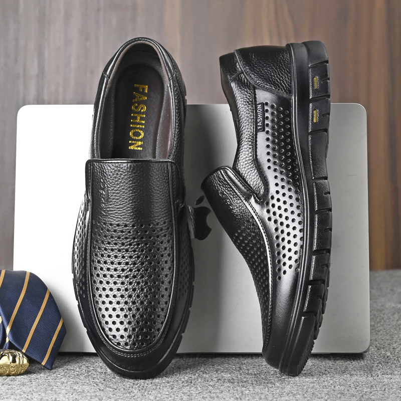 Men's Genuine Leather Sandals  - Men Shoes Eu To Us recension och pris